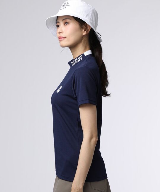 [GOLF][WOMEN]ラバーロゴ 半袖モックネックTシャツ