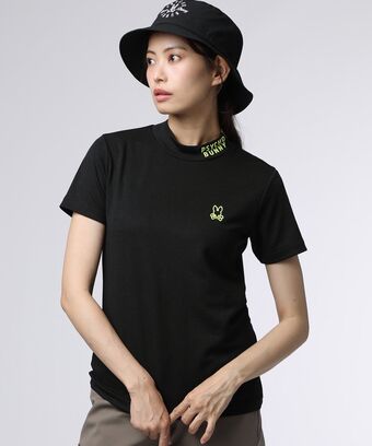 [GOLF][WOMEN]ラバーロゴ 半袖モックネックTシャツ