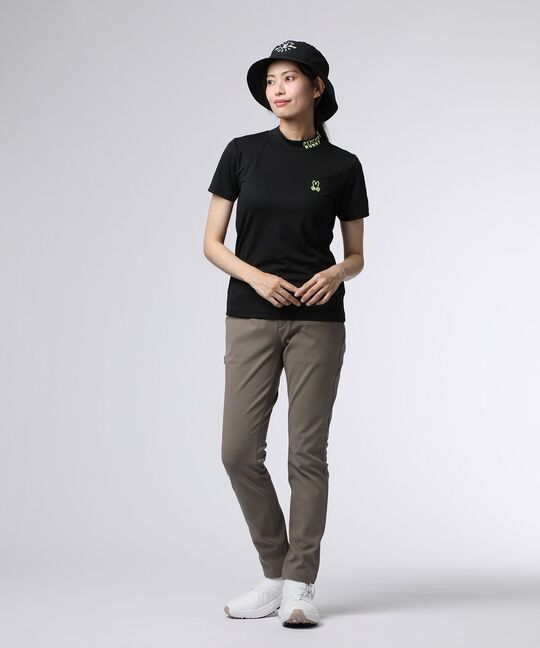 [GOLF][WOMEN]ラバーロゴ 半袖モックネックTシャツ