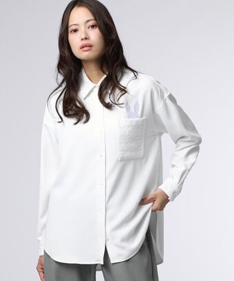 [WOMEN]ポケットバニーレースシャツ