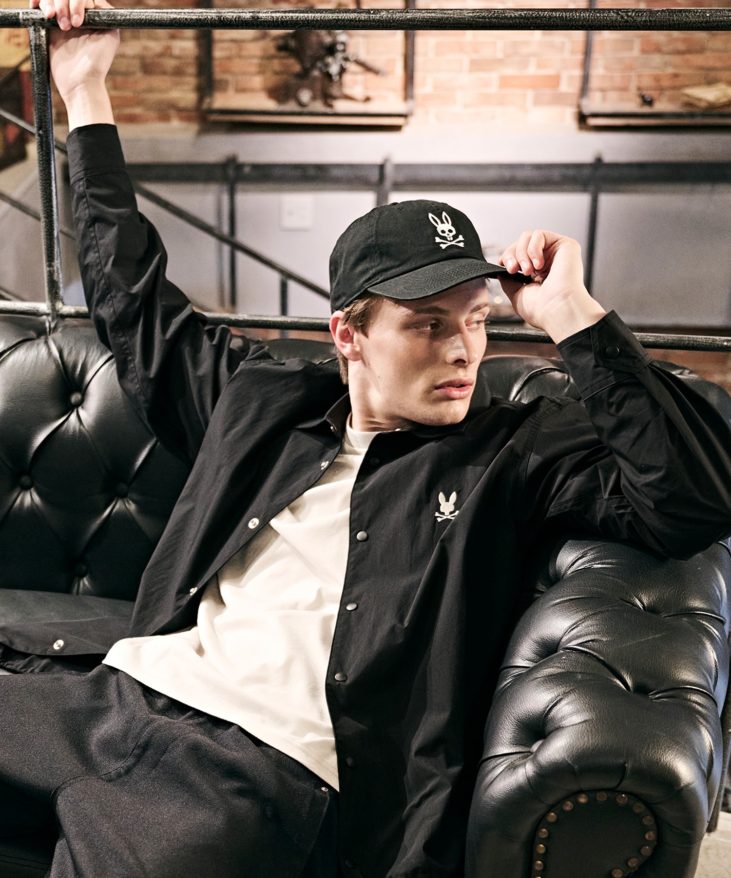 Psycho Bunny ブラックシャツ モックネック Lサイズ SOLOTEX®ストレッチウェザーシャツ｜Psycho Bunny｜サイコバニー 公式