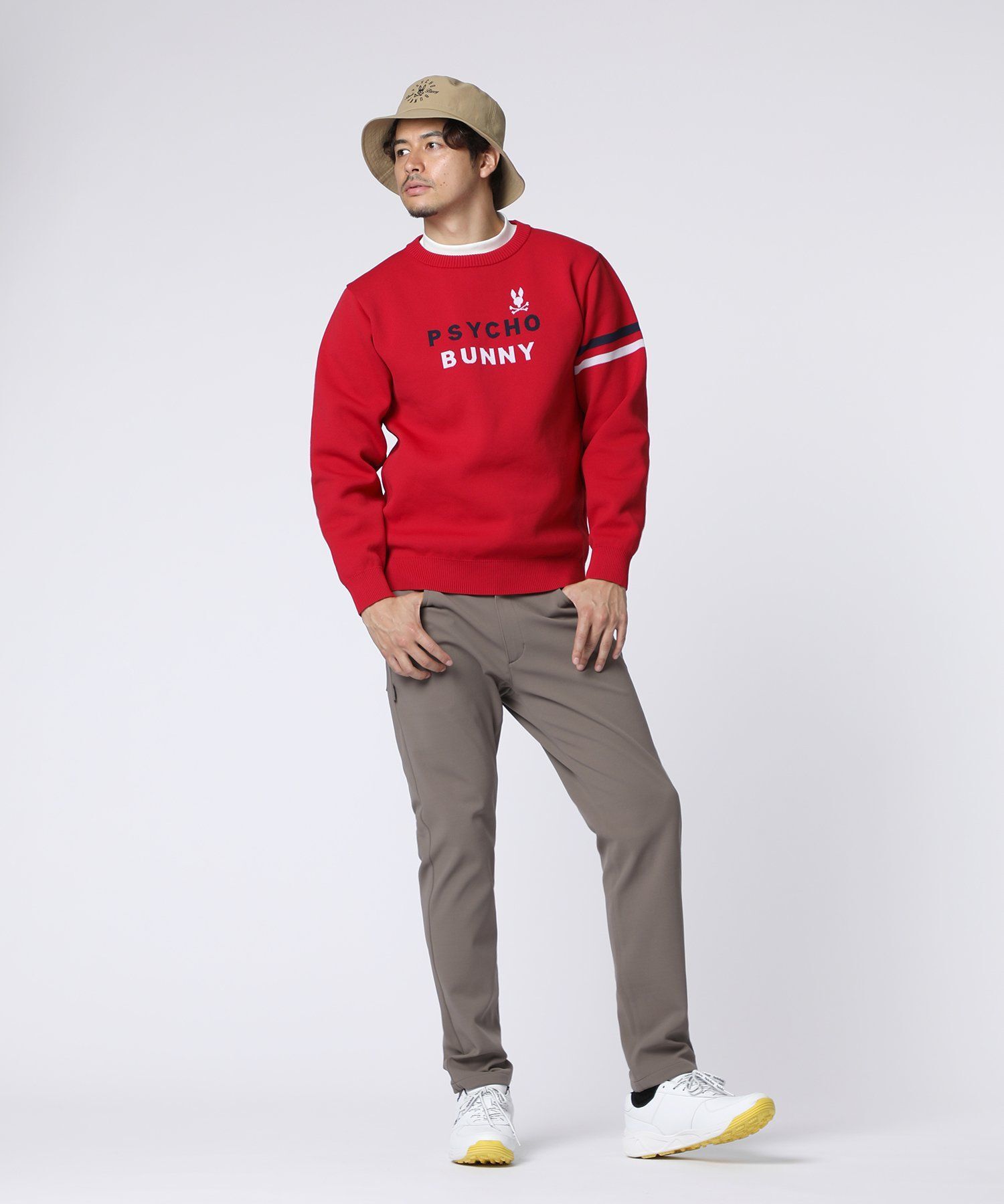 GOLF]トリコロール ジャガードニット｜Psycho Bunny｜サイコバニー