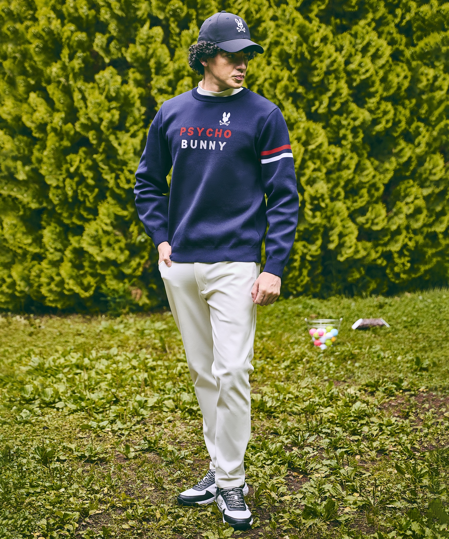 GOLF]トリコロール ジャガードニット｜Psycho Bunny｜サイコ