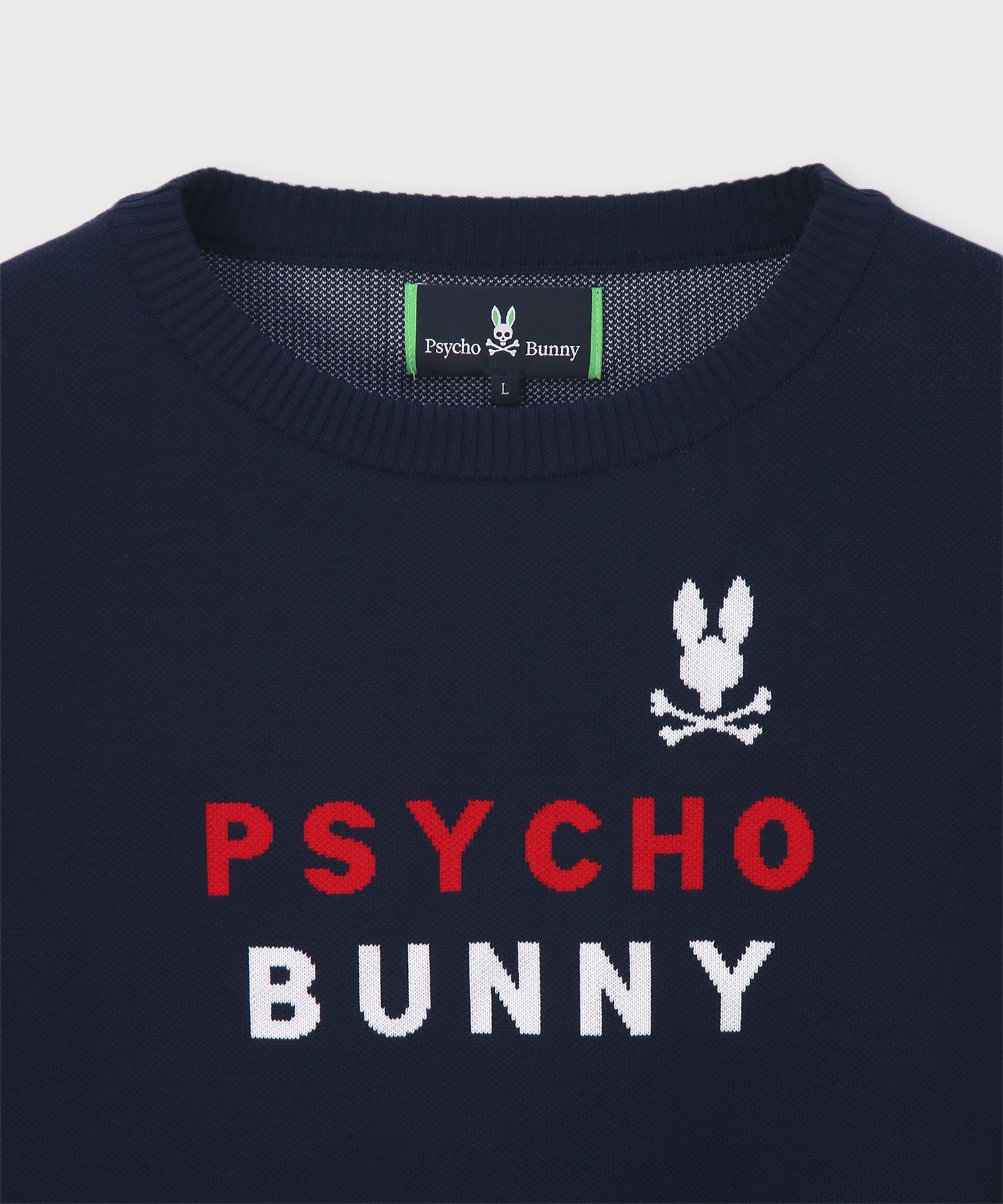 *ニャム*　0915 GOLF]トリコロール ジャガードニット｜Psycho Bunny｜サイコ