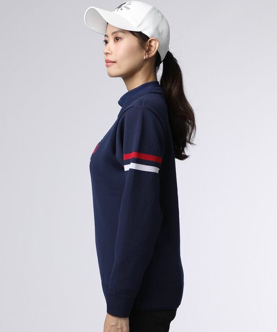 [GOLF][WOMEN]トリコロール ジャガードニット