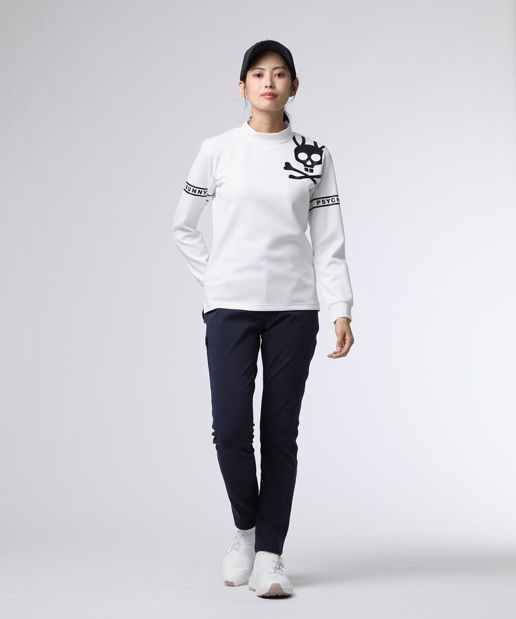 GOLF][WOMEN]ラインスリーブロゴ モックネックTシャツ｜Psycho Bunny