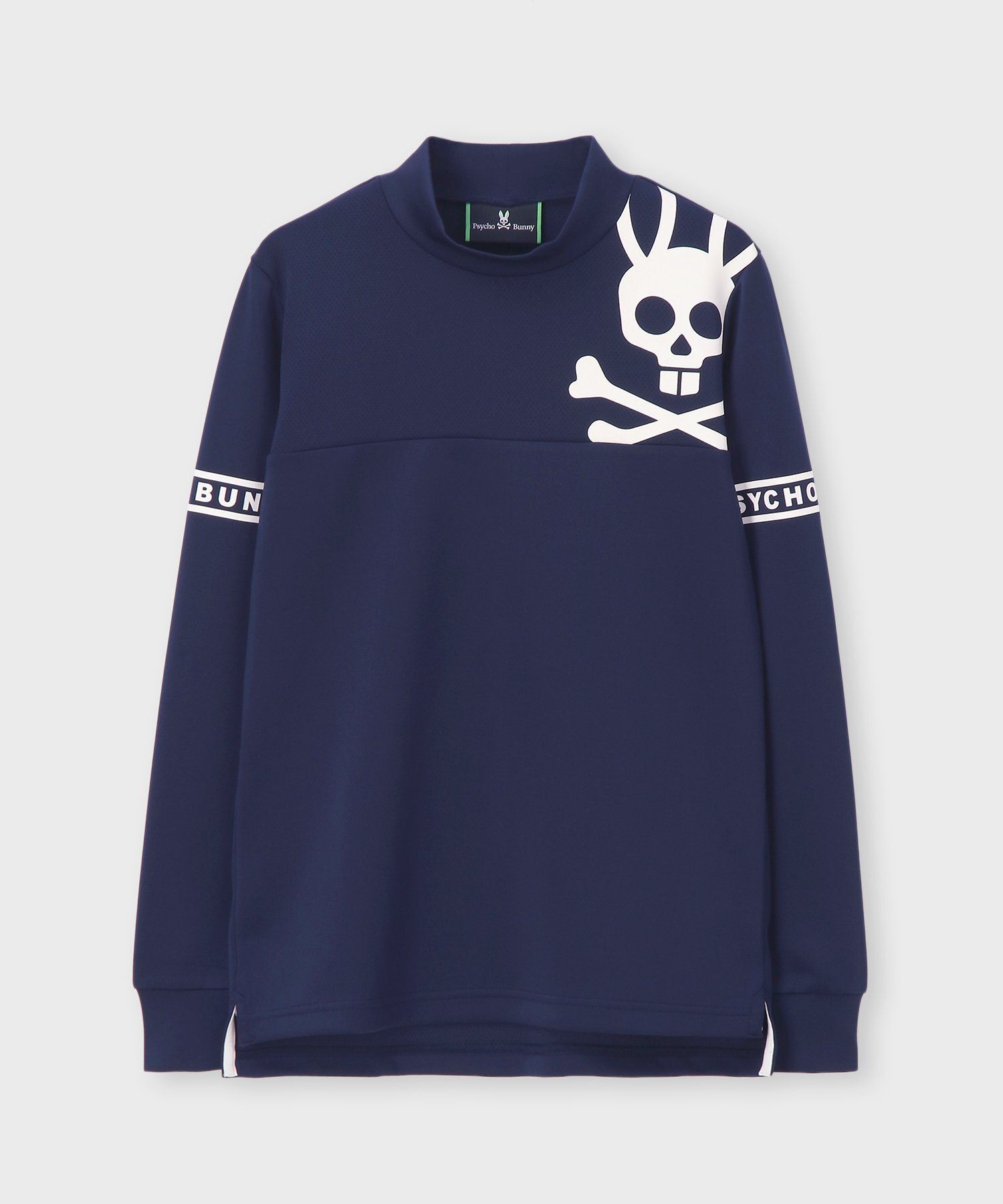 GOLF][WOMEN]ラインスリーブロゴ モックネックTシャツ｜Psycho Bunny