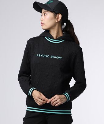 [GOLF][WOMEN]膨れジャガードバニーロゴ　スウェットパーカ
