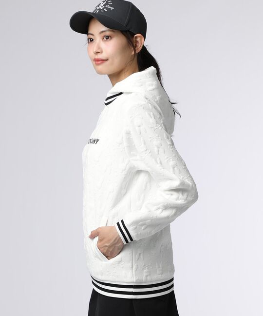 [GOLF][WOMEN]膨れジャガードバニーロゴスウェットパーカ