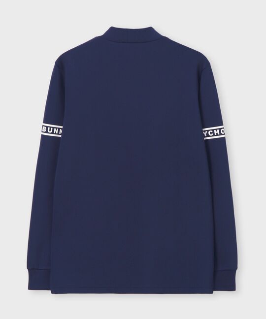 [GOLF]ラインスリーブロゴ モックネックＴシャツ