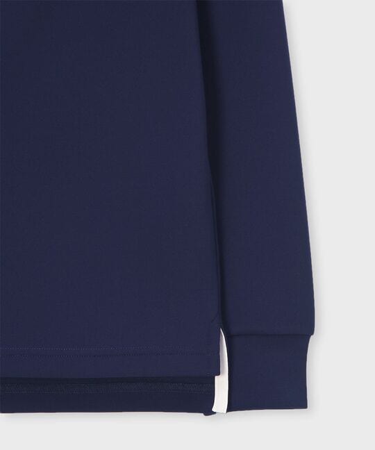 [GOLF]ラインスリーブロゴ モックネックＴシャツ