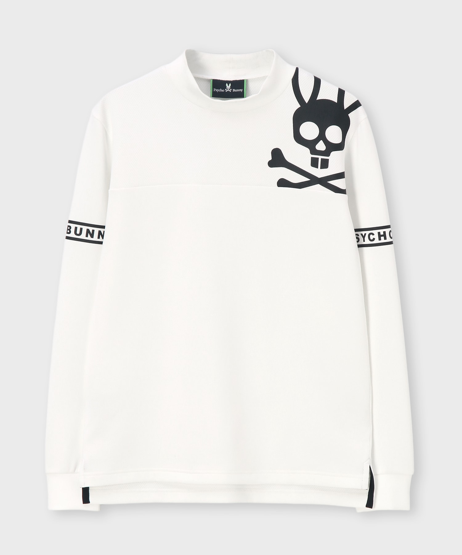 GOLF]ラインスリーブロゴ モックネックTシャツ｜Psycho Bunny｜サイコ
