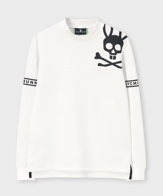 [GOLF]ラインスリーブロゴ モックネックＴシャツ
