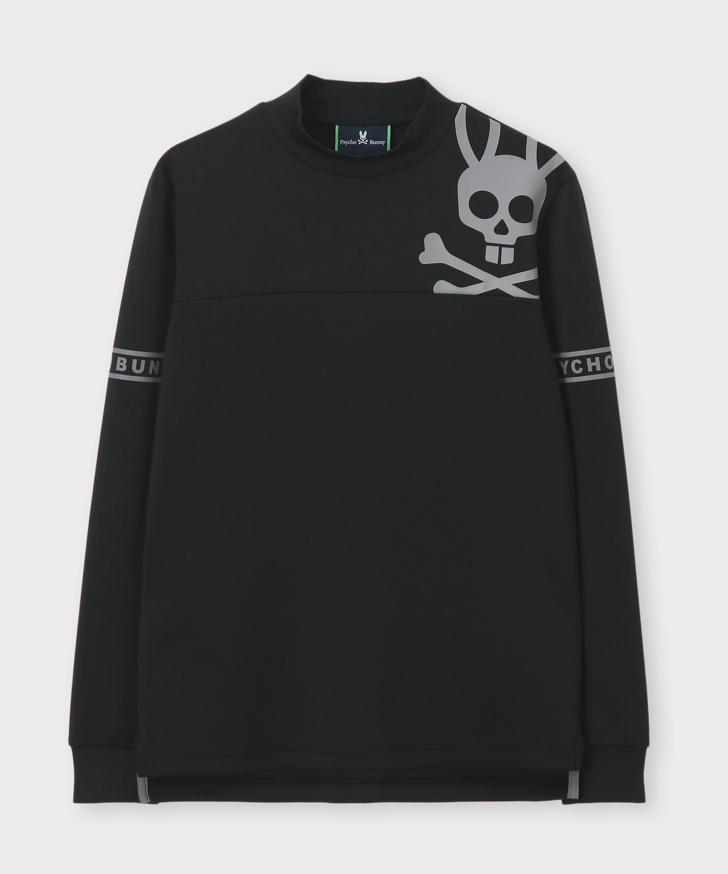 GOLF]ラインスリーブロゴ モックネックTシャツ｜Psycho Bunny｜サイコ
