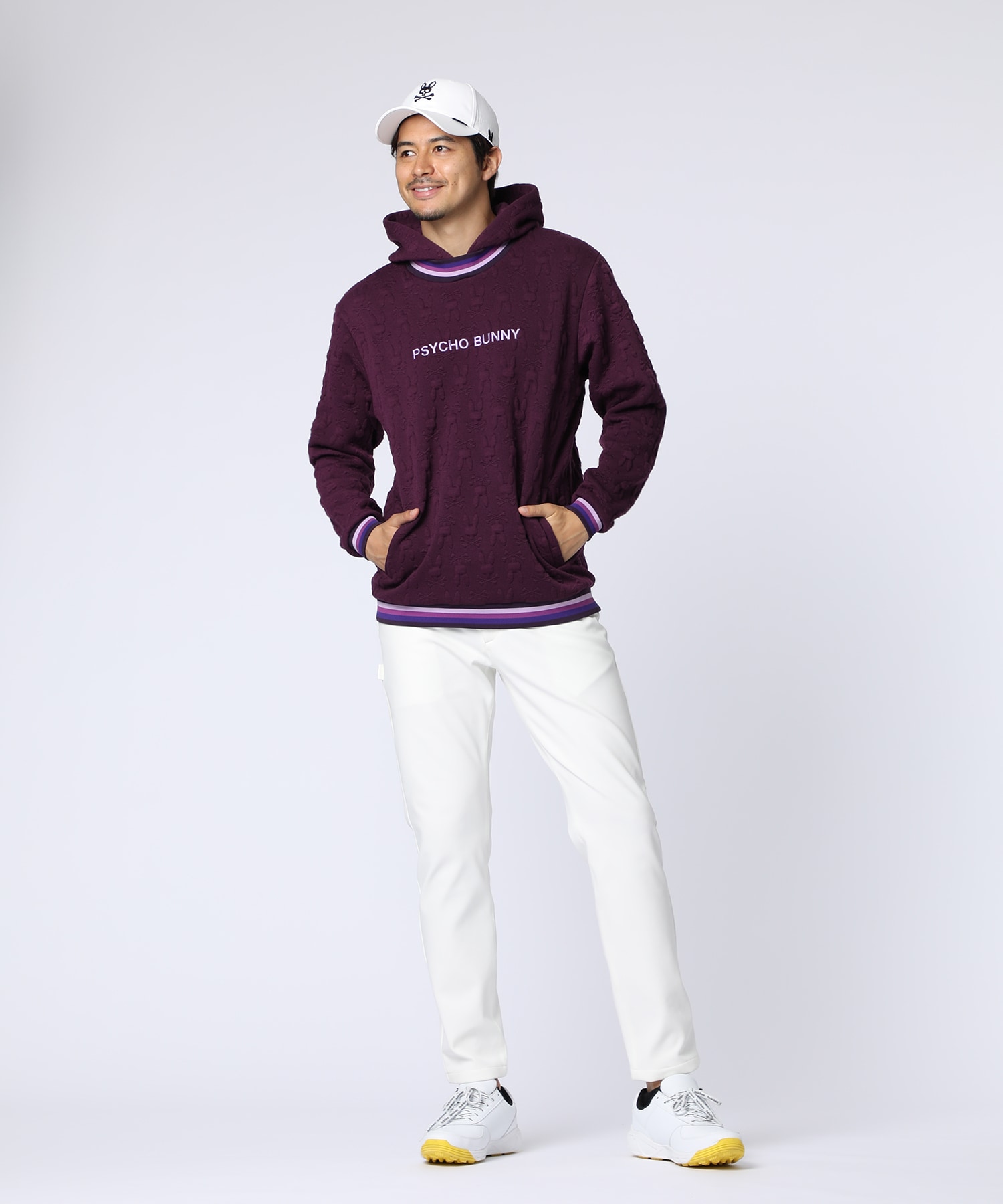 GOLF]膨れジャガードバニーロゴスウェットパーカ｜Psycho Bunny