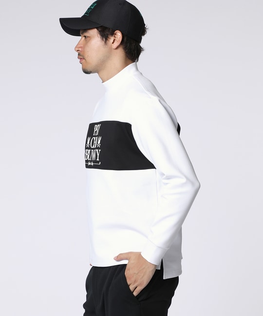 [GOLF]モダングラフィック バイカラーモックネックTシャツ