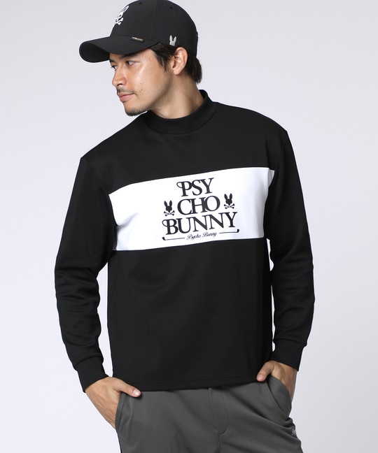 [GOLF]モダングラフィック バイカラーモックネックTシャツ