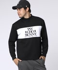 [GOLF]モダングラフィック バイカラーモックネックTシャツ