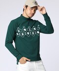 [GOLF]ゴルフモチーフロゴモックネックＴシャツ