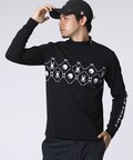 [GOLF]ゴルフモチーフロゴモックネックＴシャツ