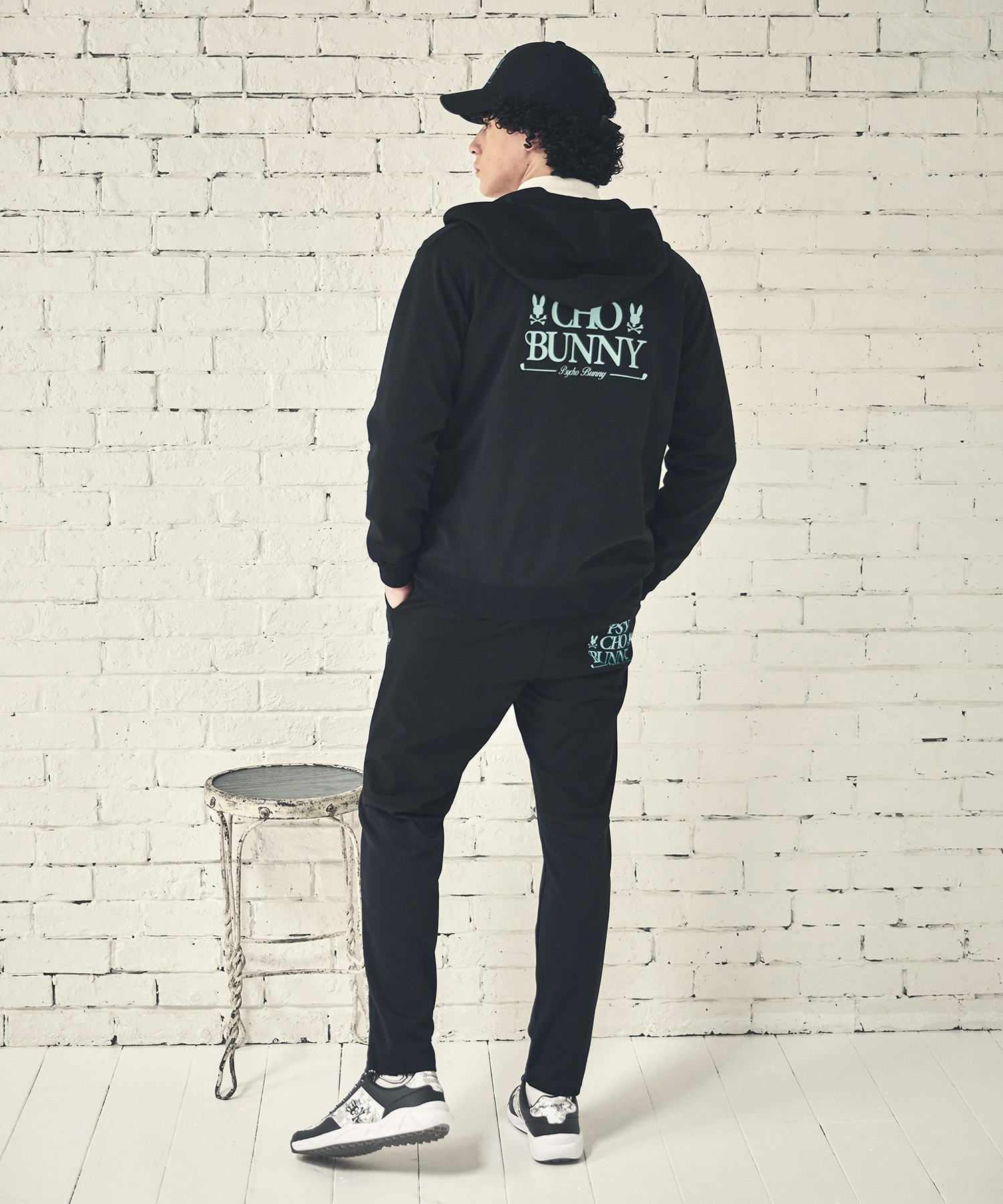 【美品】Psycho Bunny サイコバニー 　ゴルフ　パンツ メンズ　 XL GOLF]モダングラフィック ロゴパンツ｜Psycho Bunny｜サイコバニー