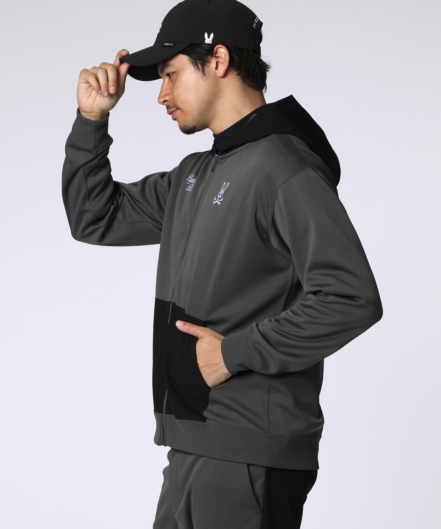 GOLF]モダングラフィック 3レイヤースムースジップパーカ