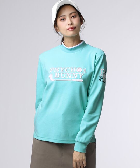 [GOLF][WOMEN]ゴルフクラブモックネックTシャツ
