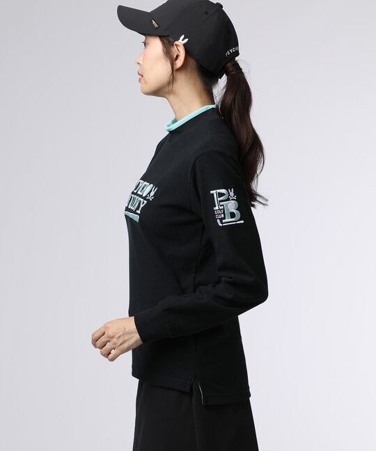 [GOLF][WOMEN]ゴルフクラブモックネックTシャツ