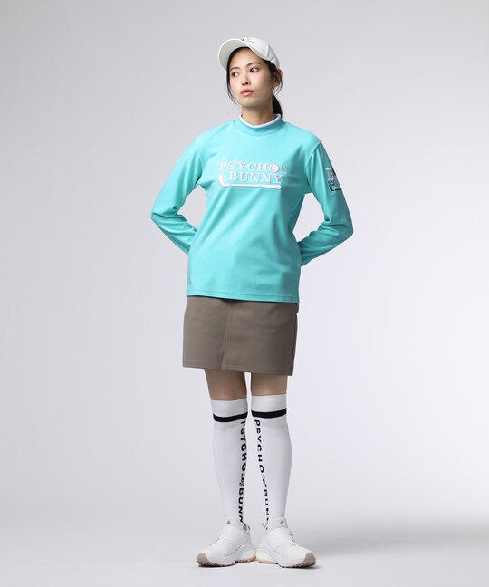 [GOLF][WOMEN]ゴルフクラブモックネックTシャツ