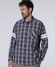 [WEB限定]ピーチ起毛チェックシャツ