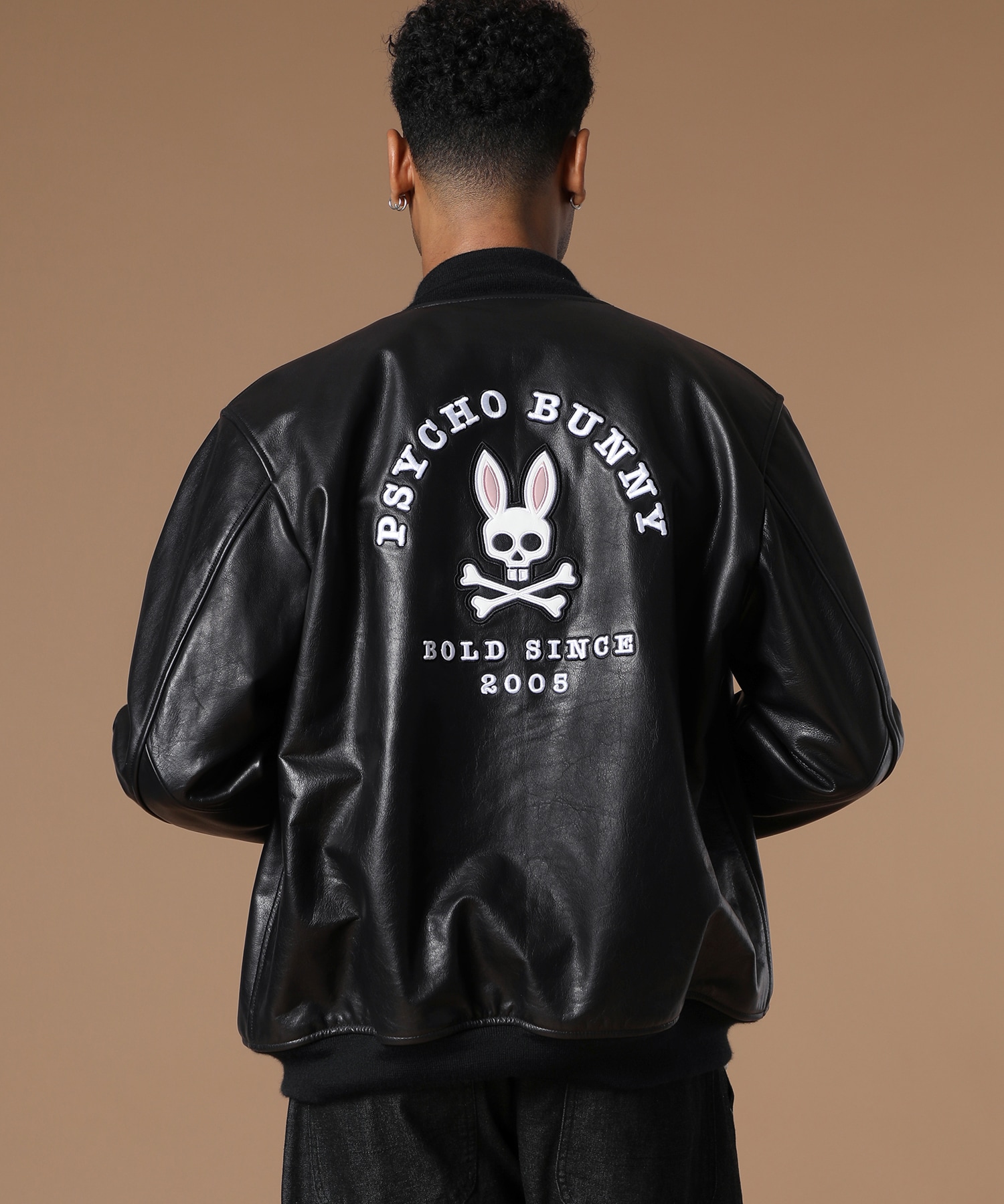 【美品】サイコバニー 羊革 シングルライダースレザージャケット アイボリー L 2025年最新】Psycho Bunny レザージャケット・ライダースの人気