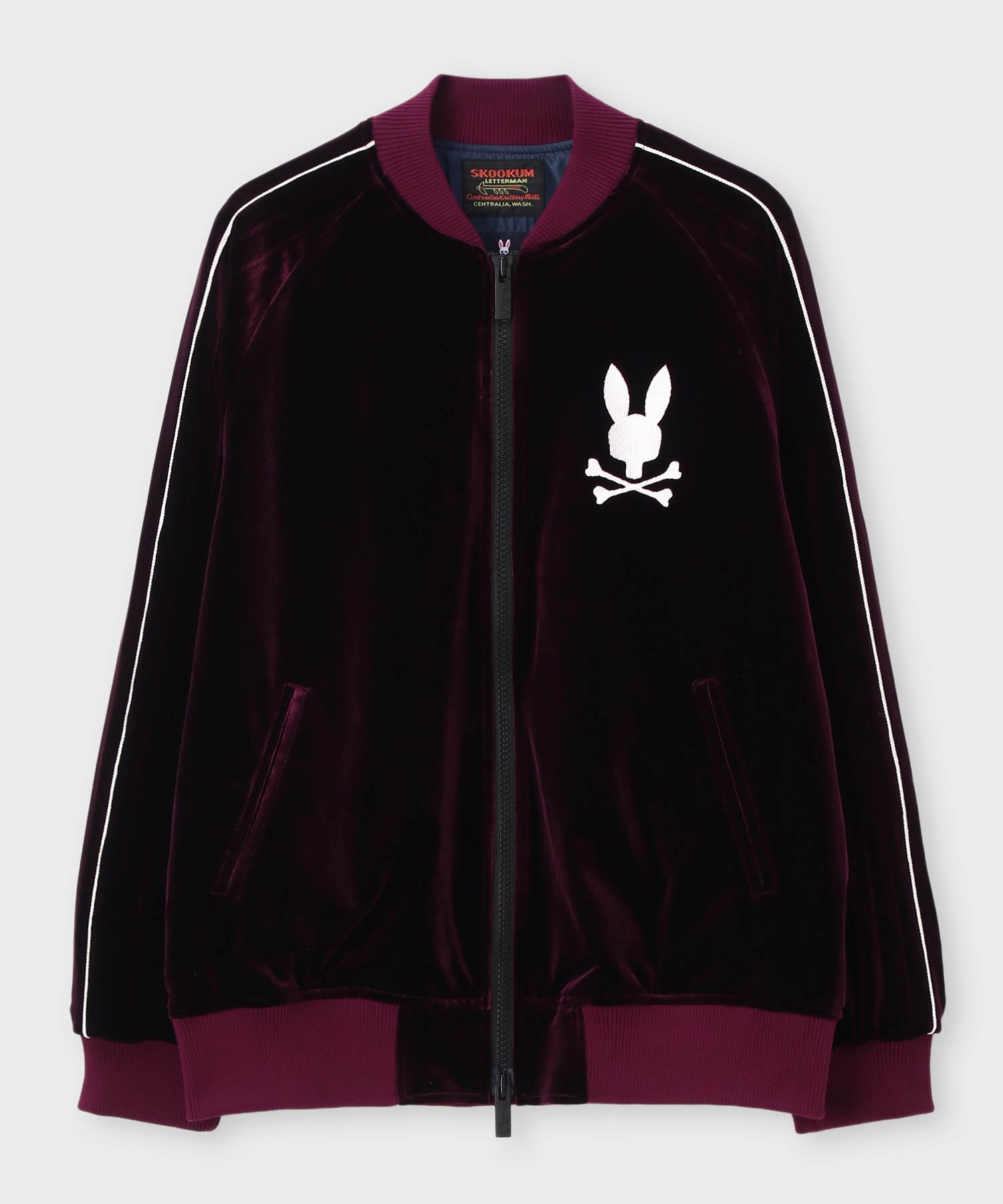 最終値下げ【美品】SKOOKUM × Psycho Bunnyコラボスカジャン SKOOKUM × PsychoBunny バニーロゴ スカジャン（スカジャン