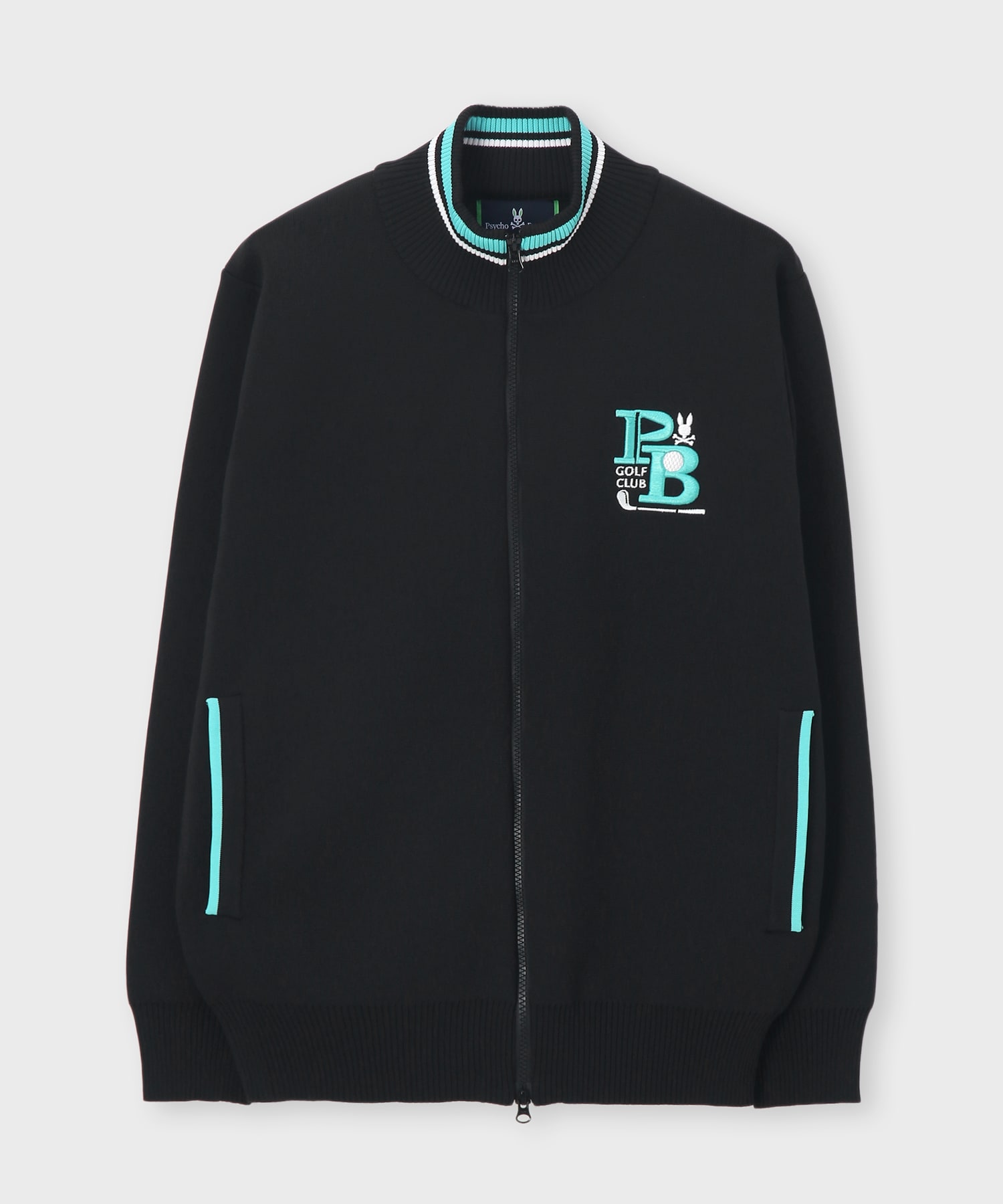 GOLF]ゴルフクラブ フルジップニットカーディガン｜Psycho Bunny