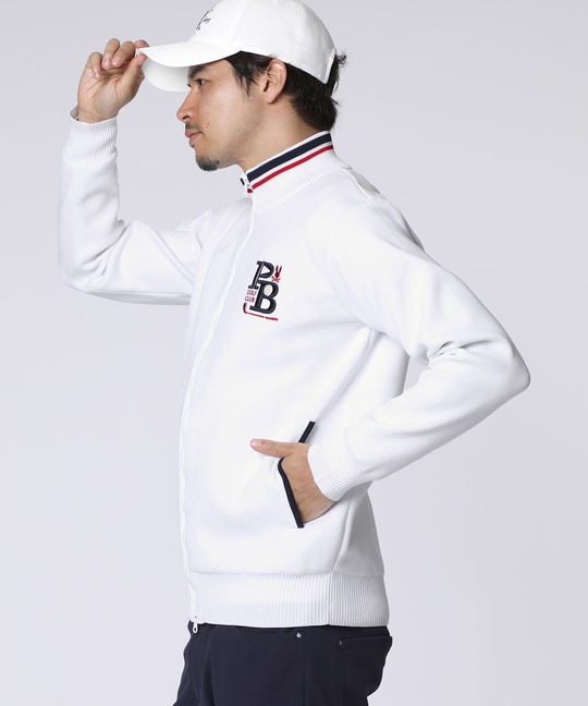 [GOLF]ゴルフクラブ フルジップニットカーディガン