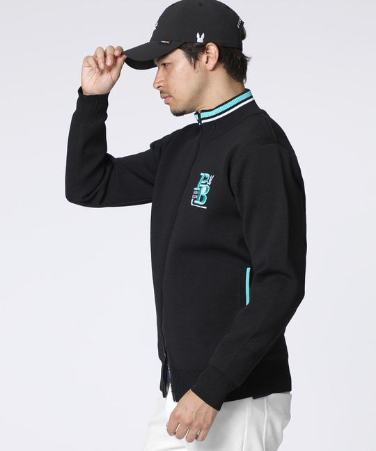 [GOLF]ゴルフクラブ フルジップニットカーディガン