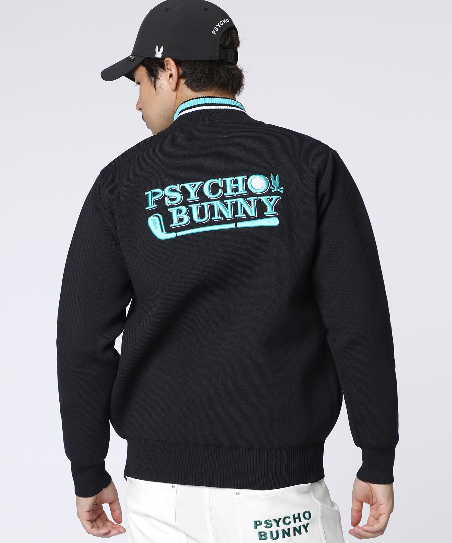 GOLF]ゴルフクラブ フルジップニットカーディガン｜Psycho Bunny