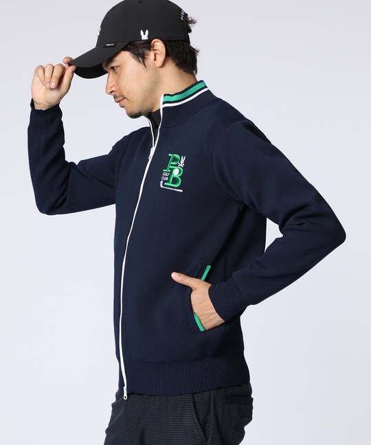 [GOLF]ゴルフクラブ フルジップニットカーディガン