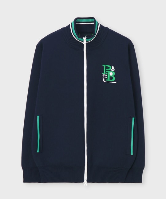 [GOLF]ゴルフクラブ フルジップニットカーディガン