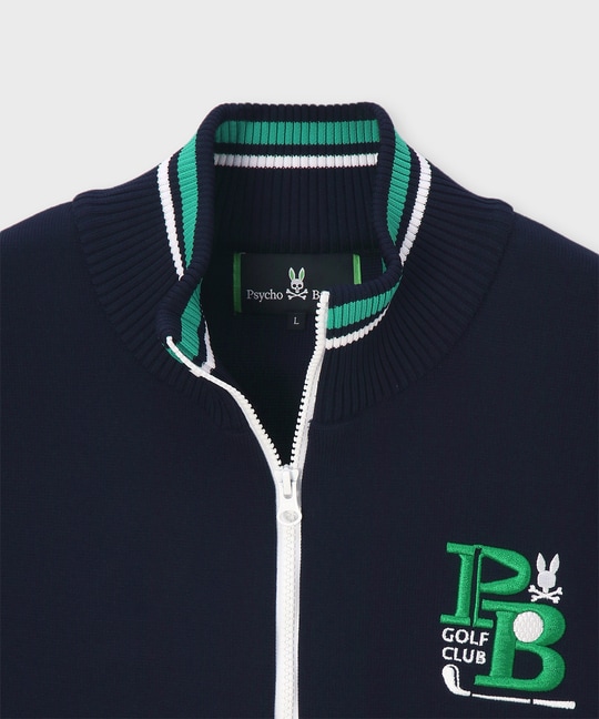 [GOLF]ゴルフクラブ フルジップニットカーディガン