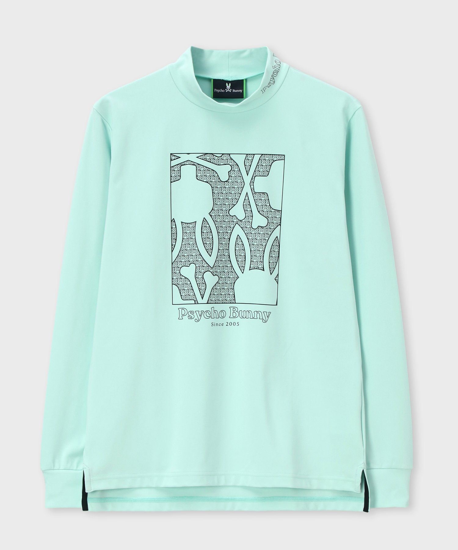 GOLF]オリジナル総柄アートワーク モックネックTシャツ｜Psycho Bunny