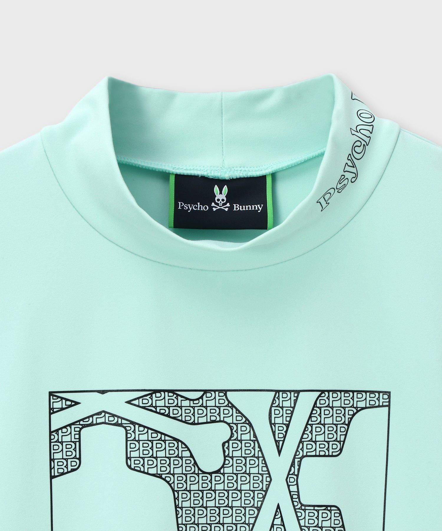 GOLF]オリジナル総柄アートワーク モックネックTシャツ｜Psycho Bunny