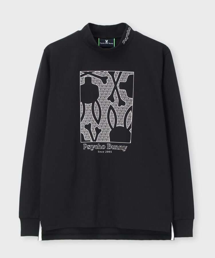 GOLF]オリジナル総柄アートワーク モックネックTシャツ｜Psycho Bunny