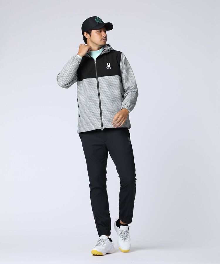 GOLF]オリジナル総柄切替 ダブルジップフードブルゾン｜Psycho Bunny