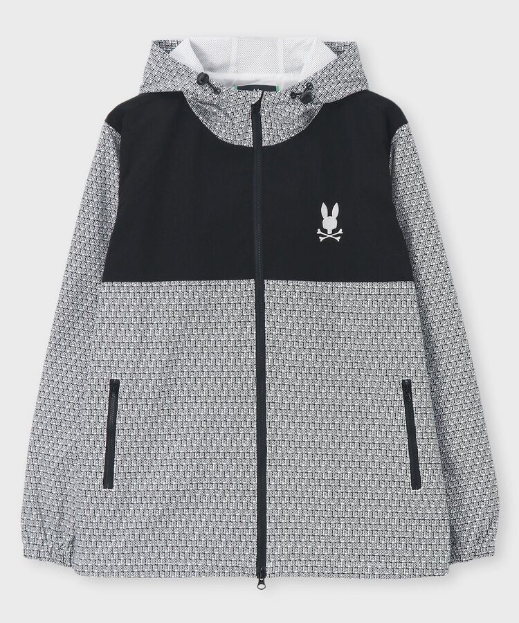 GOLF]オリジナル総柄切替 ダブルジップフードブルゾン｜Psycho Bunny