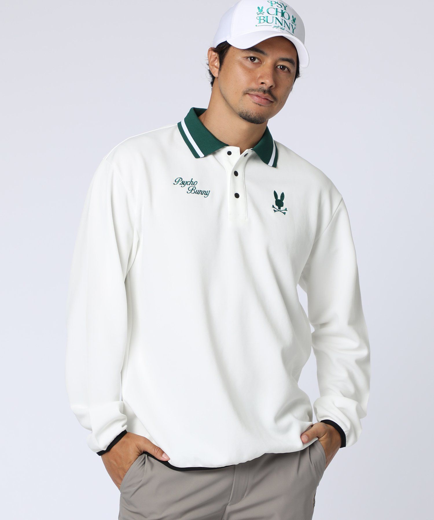GOLF]モダングラフィック ロングスリーブポロシャツ｜Psycho Bunny