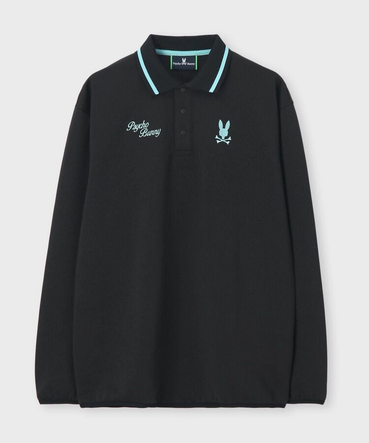 サイコバニー　PSYCHO BUNNY　GOLF モダングラフィック 長袖ポロシャツ GOLF]モダングラフィック ロングスリーブポロシャツ｜Psycho Bunny