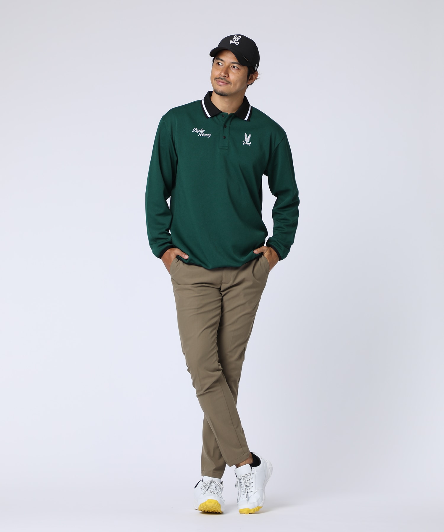 GOLF]モダングラフィック ロングスリーブポロシャツ｜Psycho Bunny