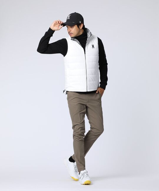 [GOLF]総柄フォントロゴ リバーシブルベスト