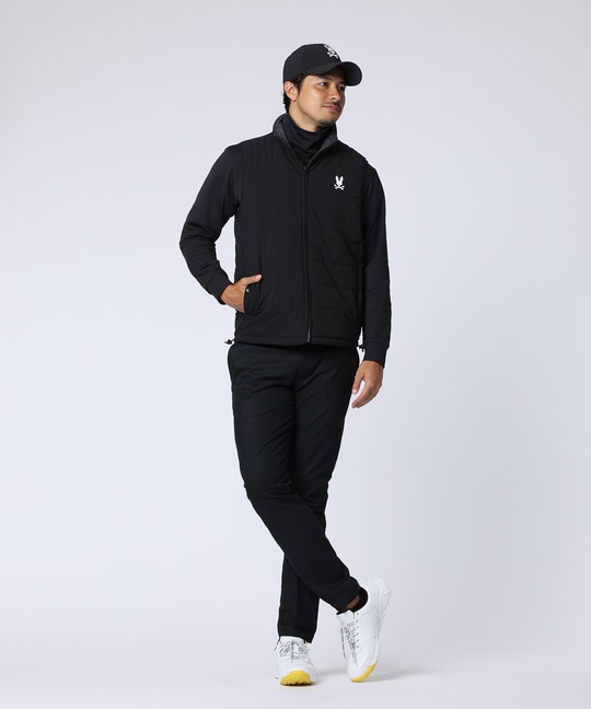 [GOLF]総柄フォントロゴ リバーシブルベスト