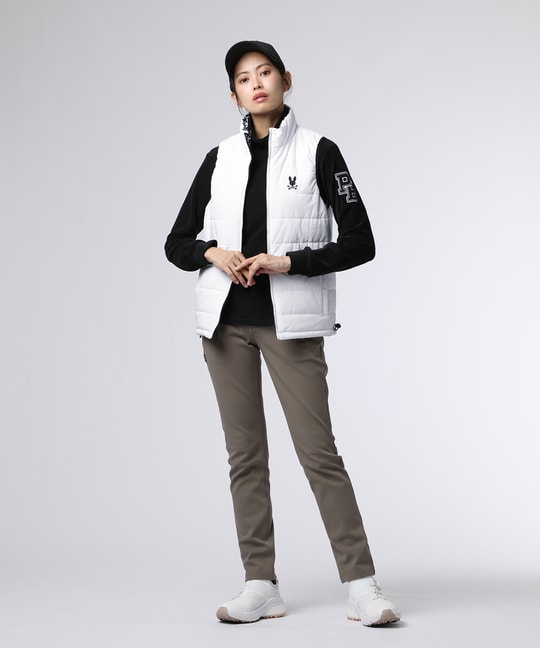 [GOLF][WOMEN]総柄フォントロゴリバーシブルベスト